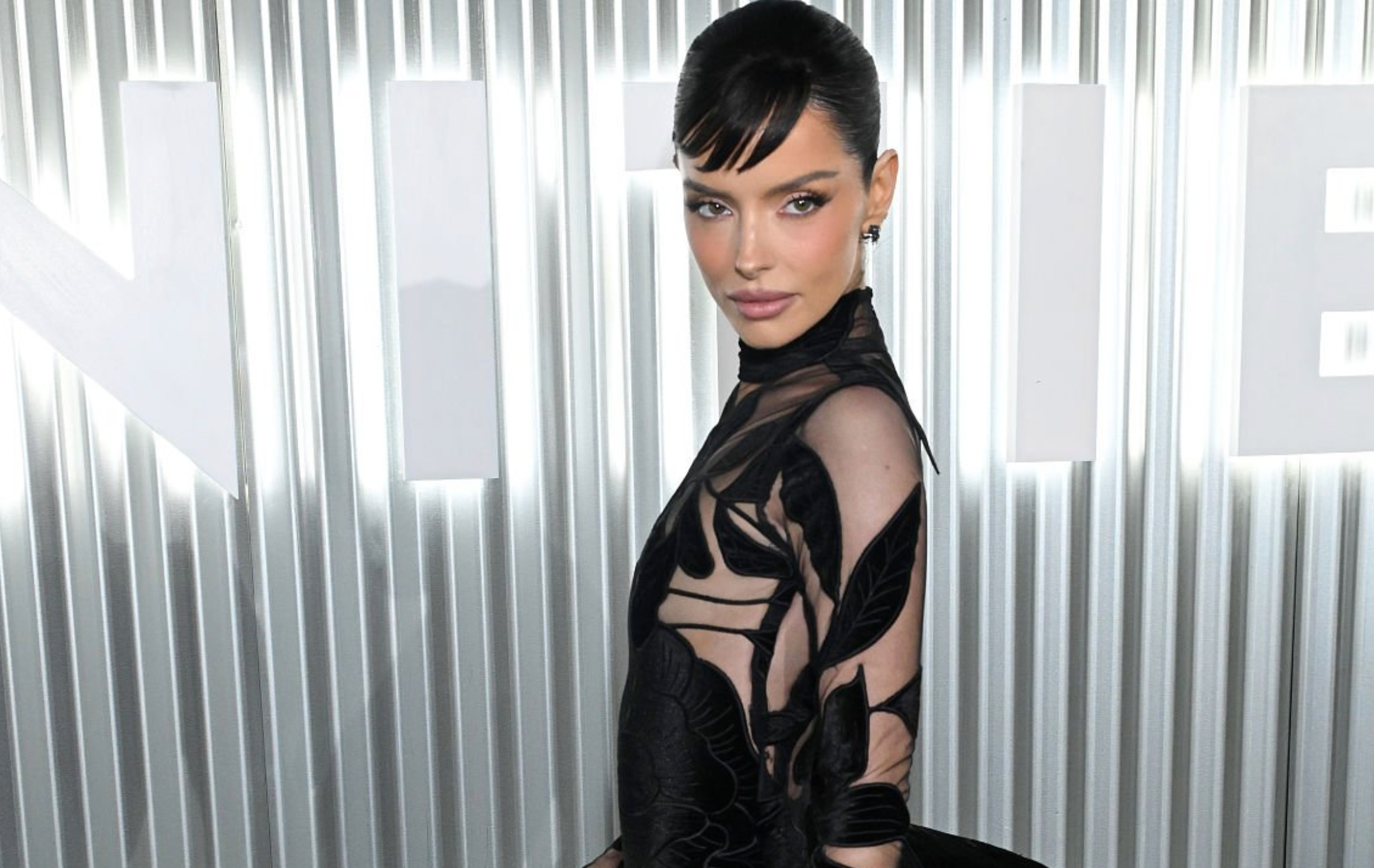 maura higgins black dress Maura Higgins channels Audrey Hepburn in dazzling red carpet look