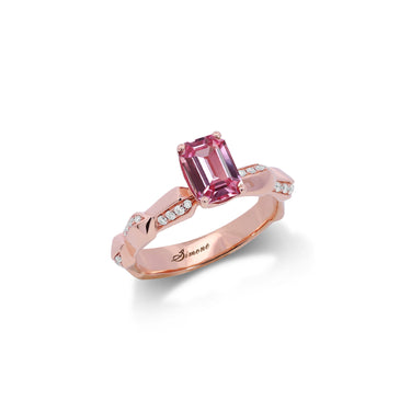 Duet Pink Sapphire Engagement Ring 1.2ct