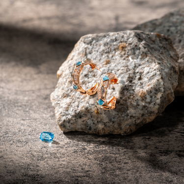 Exclusive: Edgy Round Gem Hoops (Full Diamond)