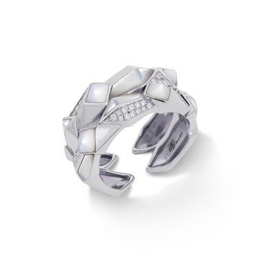 Edgy Double Unisex Ring (Semi-Diamond)