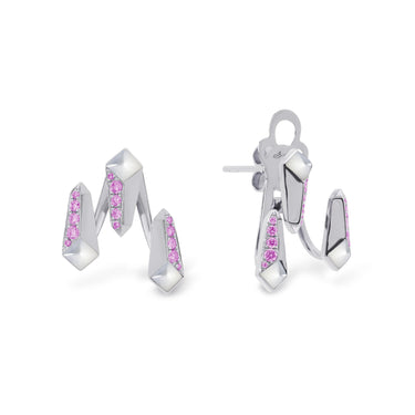 EMPOWER HER Edgy Jacket Studs (Gold Vermeil and Pink Sapphires)